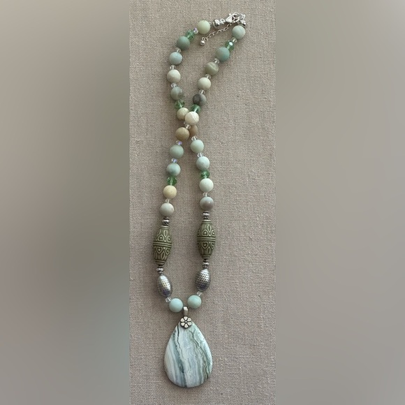 22-1/2 inch Beautiful Amazonite bead necklace NWOT - Picture 13 of 15